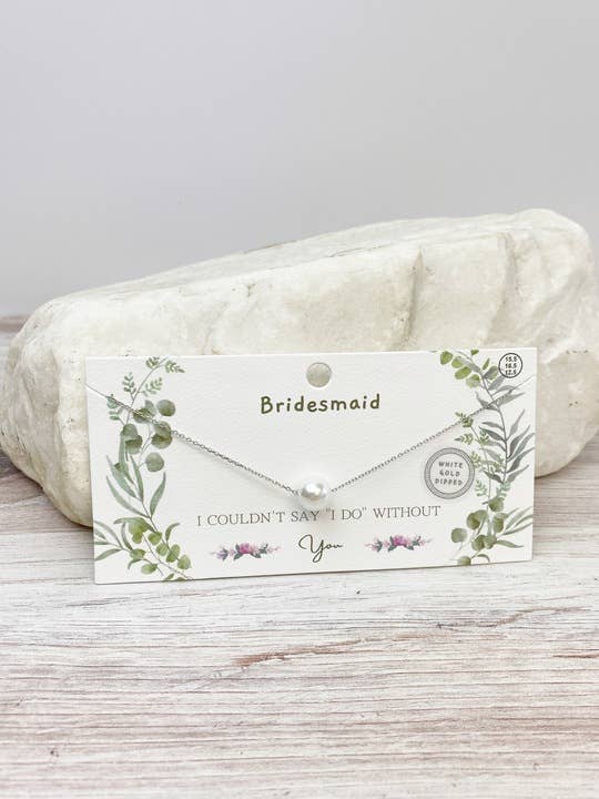 Bride Collection-Bridesmaid Pearl Pendant Necklaces