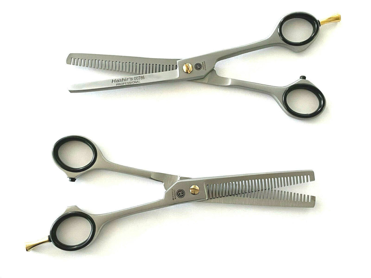 German Professional Double and Single Teeth Thinning Trimming Shears 6.5"
