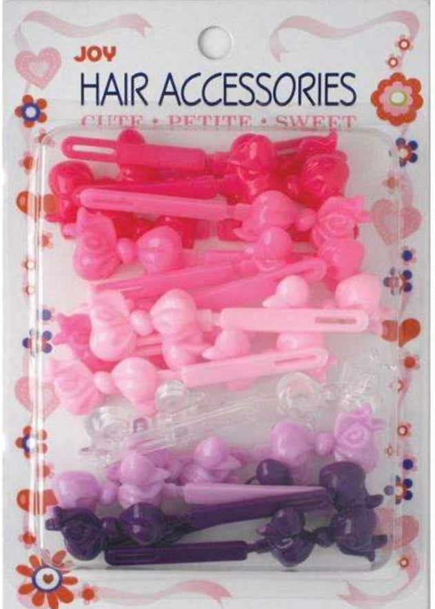 Joy Hair Barrettes 20ct Assorted Ribbon
