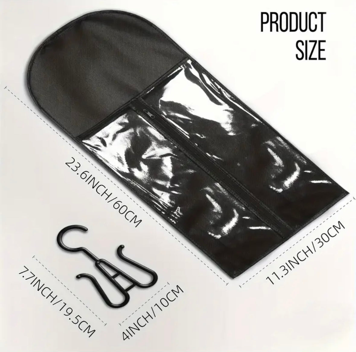 Hair Extension and Wig Storage Bags with Hangers