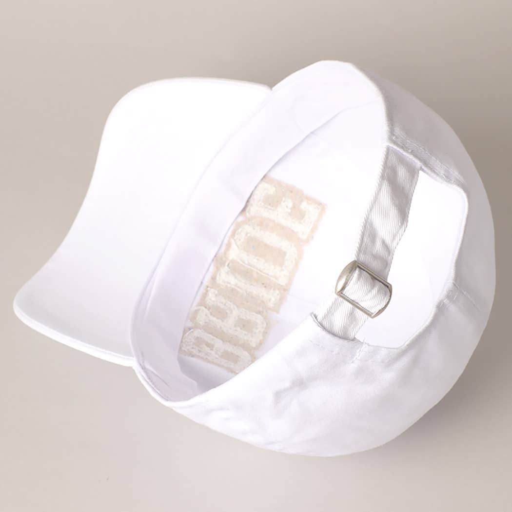 Fashion City - BRIDE Chenille Letter Patch Cotton Baseball Cap