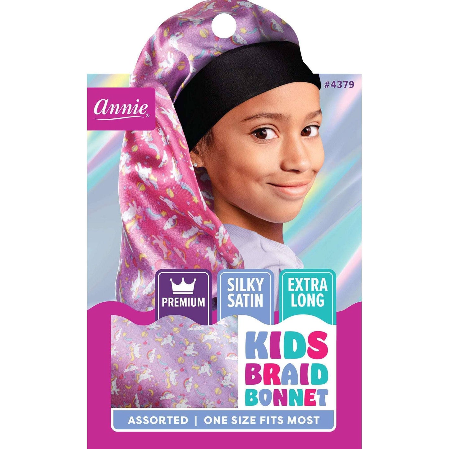 Premium Kid's Silky Wide Edge Braid Bonnet Dual Layer