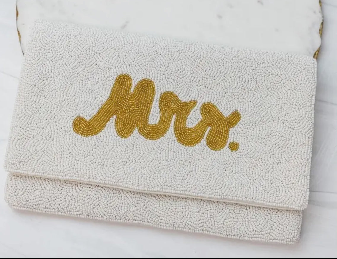 Beaded Crossbody/Clutch ‘Mrs’