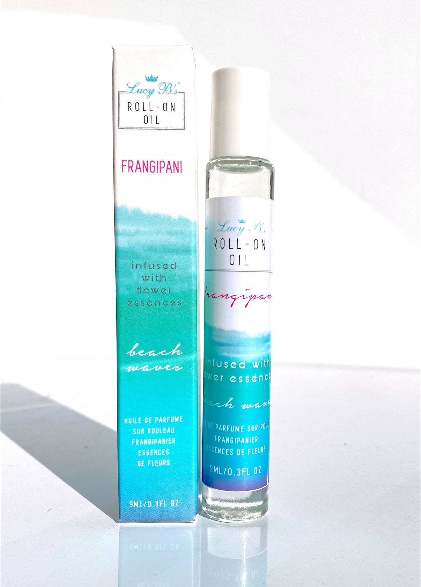 Lucy B's + HYDRA BLOOM-Pink Frangipani Beach Waves Roll On Oil