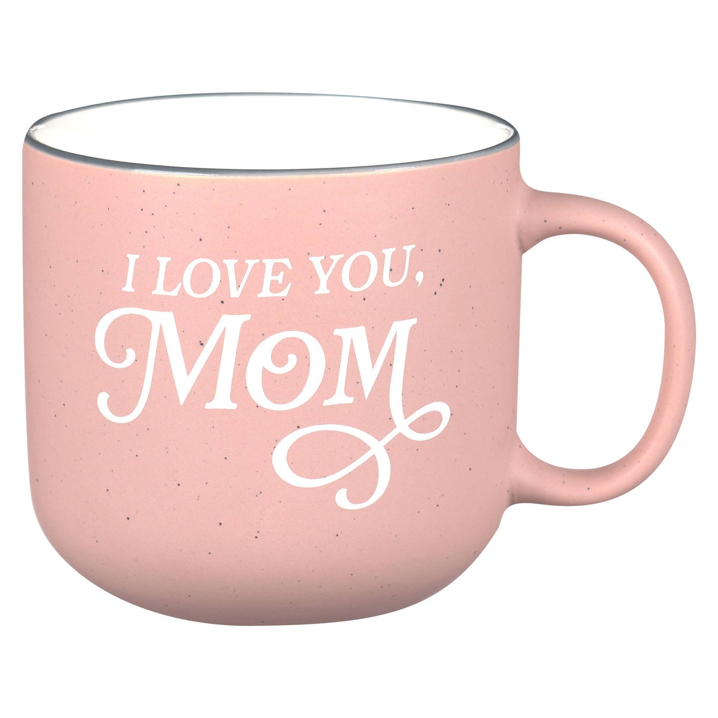 Christian Art Gifts - Mug Pink I Love You, Mom Prov. 31:25