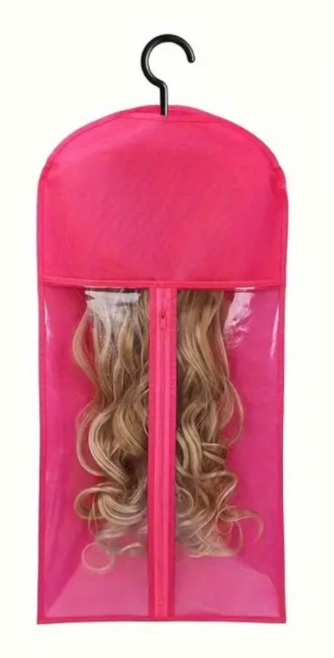 Hair Extension and Wig Storage Bags with Hangers