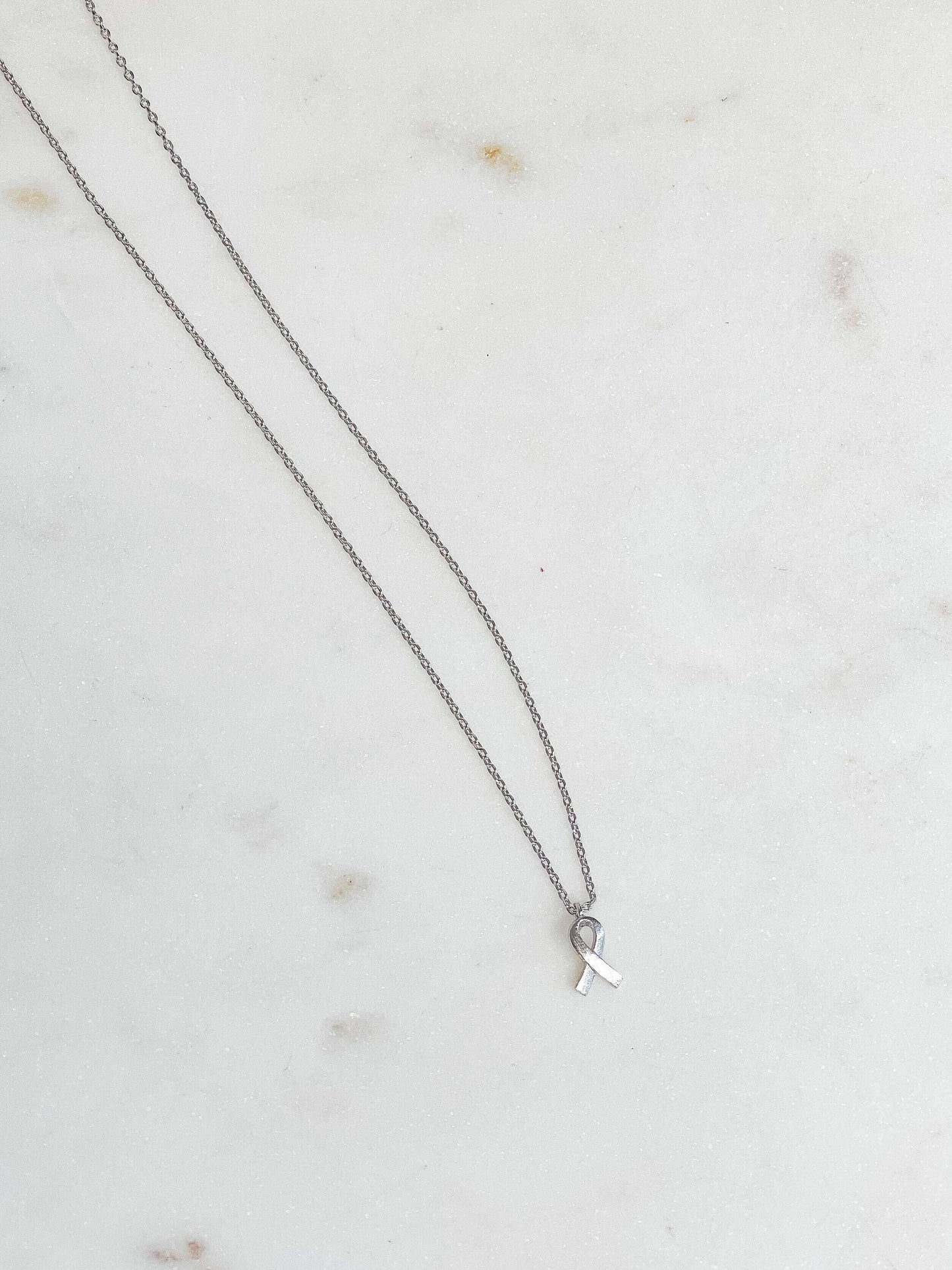 Cancer Awareness Ribbon Pendant Necklaces