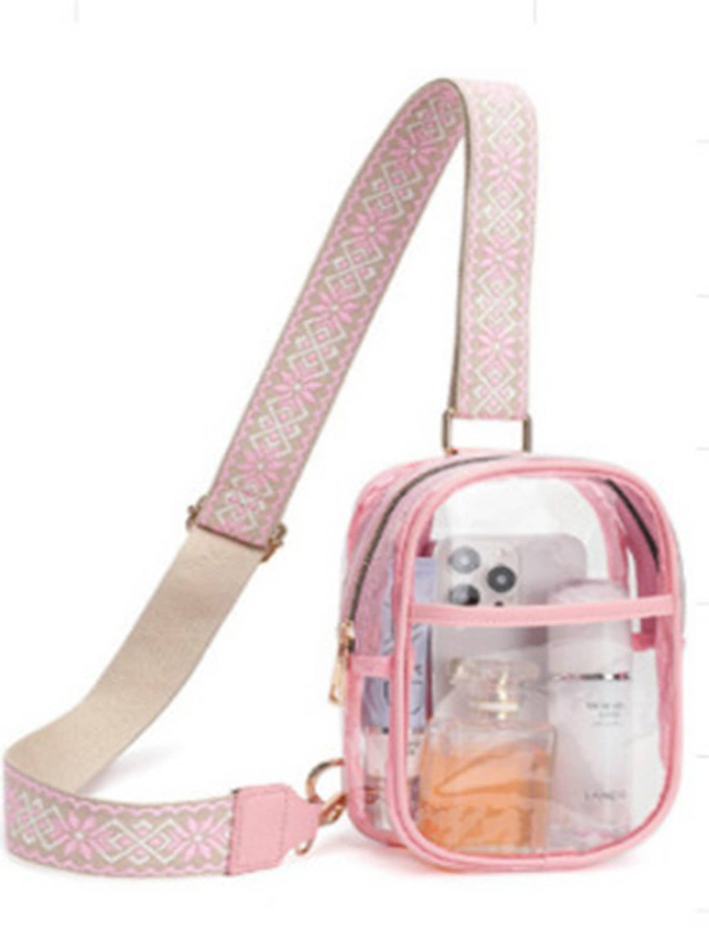 Transparent Strap Women's Singles Backpack