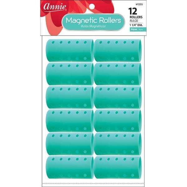 Magnetic Rollers 1 1/4In 12Ct Aqua