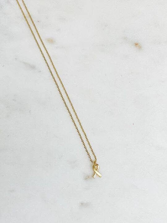 Cancer Awareness Ribbon Pendant Necklaces