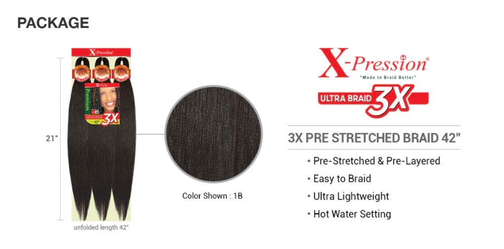 Outre Synthetic Pre
Stretched Ultra Braid - X-PRESSION 3X 72"
