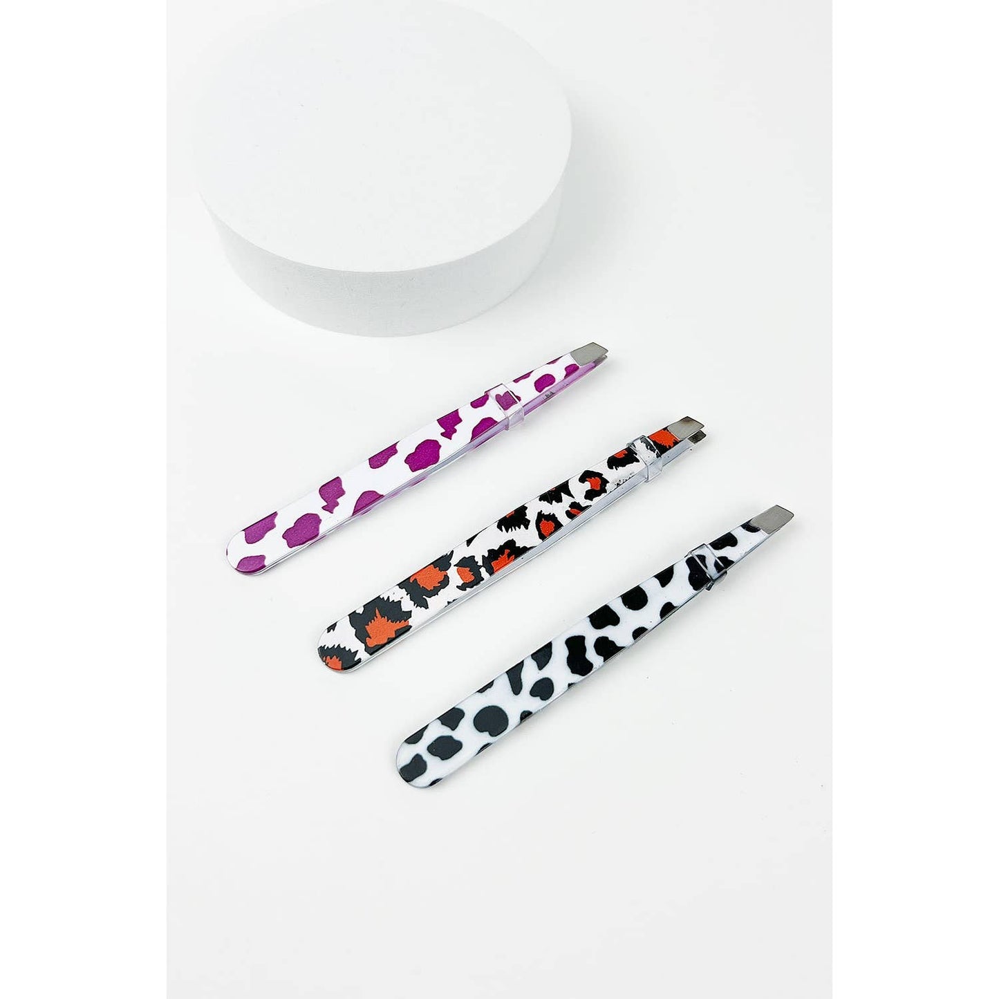 ANIMAL PRINT FACIAL HAIR EYEBROW TWEEZER SET
PACK OF 12