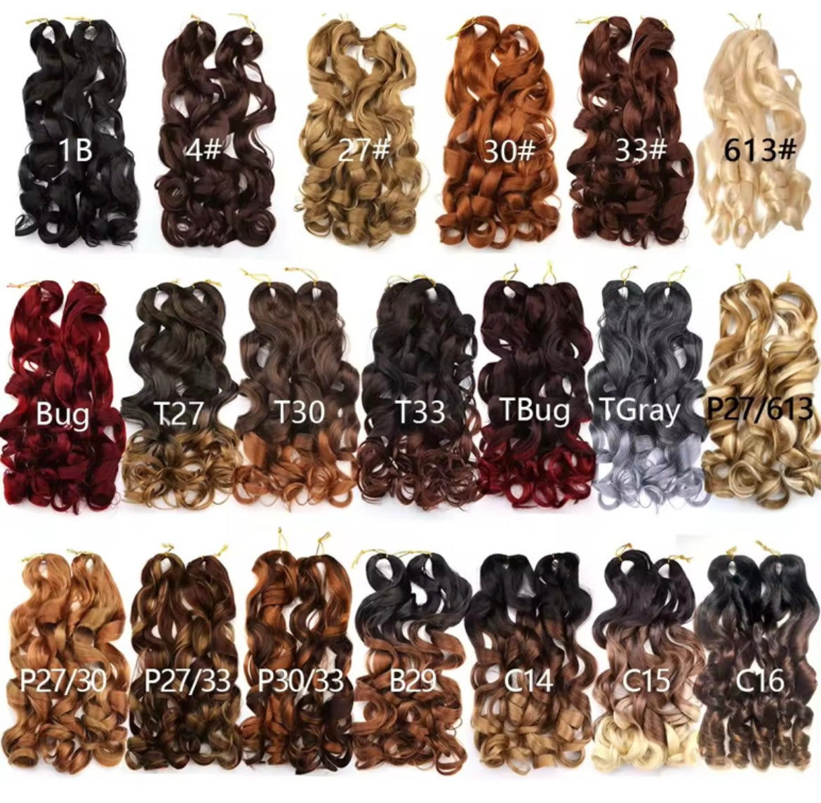 French Curly Braiding Hair 22 Inch Loose Wavy Bouncy Braiding Hair Extensions with Curly Ends, Synthetic Crochet Hair