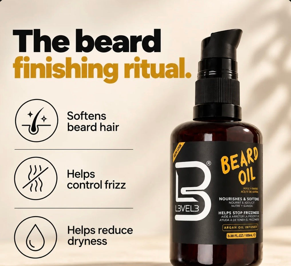 L3VEL3 Argan Beard Oil (3.38 OZ)
