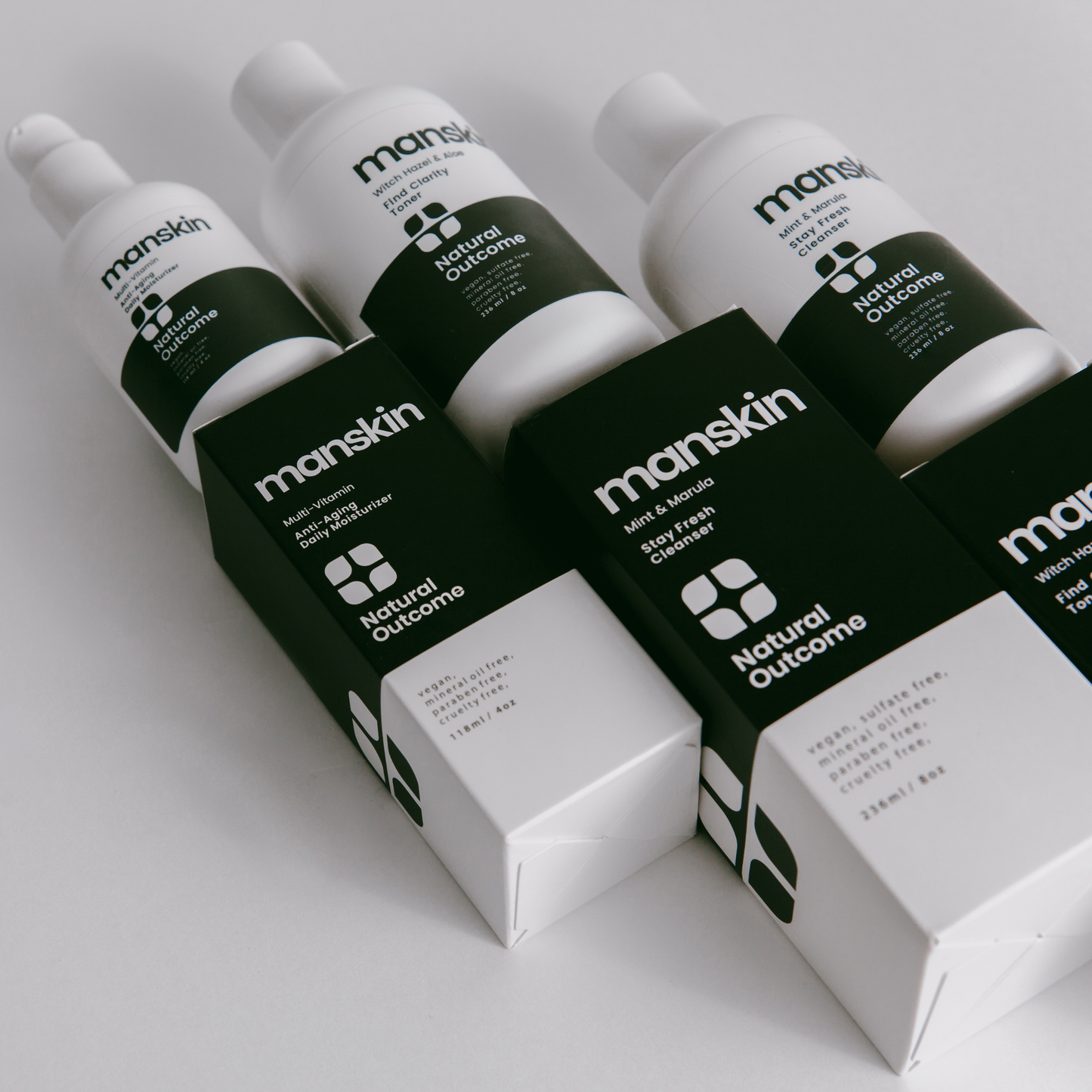 Natural Outcome Skincare-Man Skin Daily 3 Step Regimen Face Set