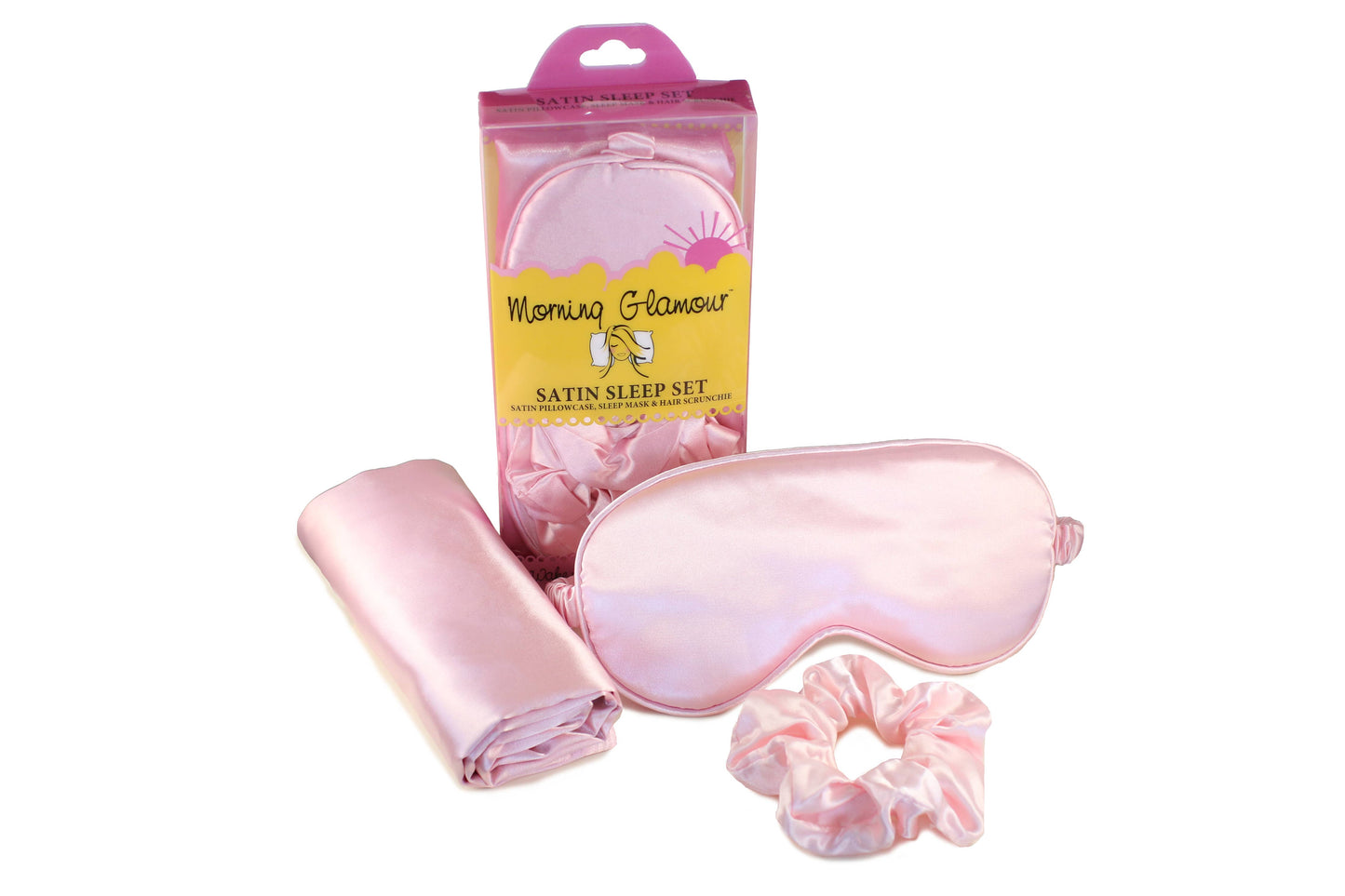 Morning Glamour - Ultimate Sleep Set Satin Pillowcase, Eye mask and Scrunchie