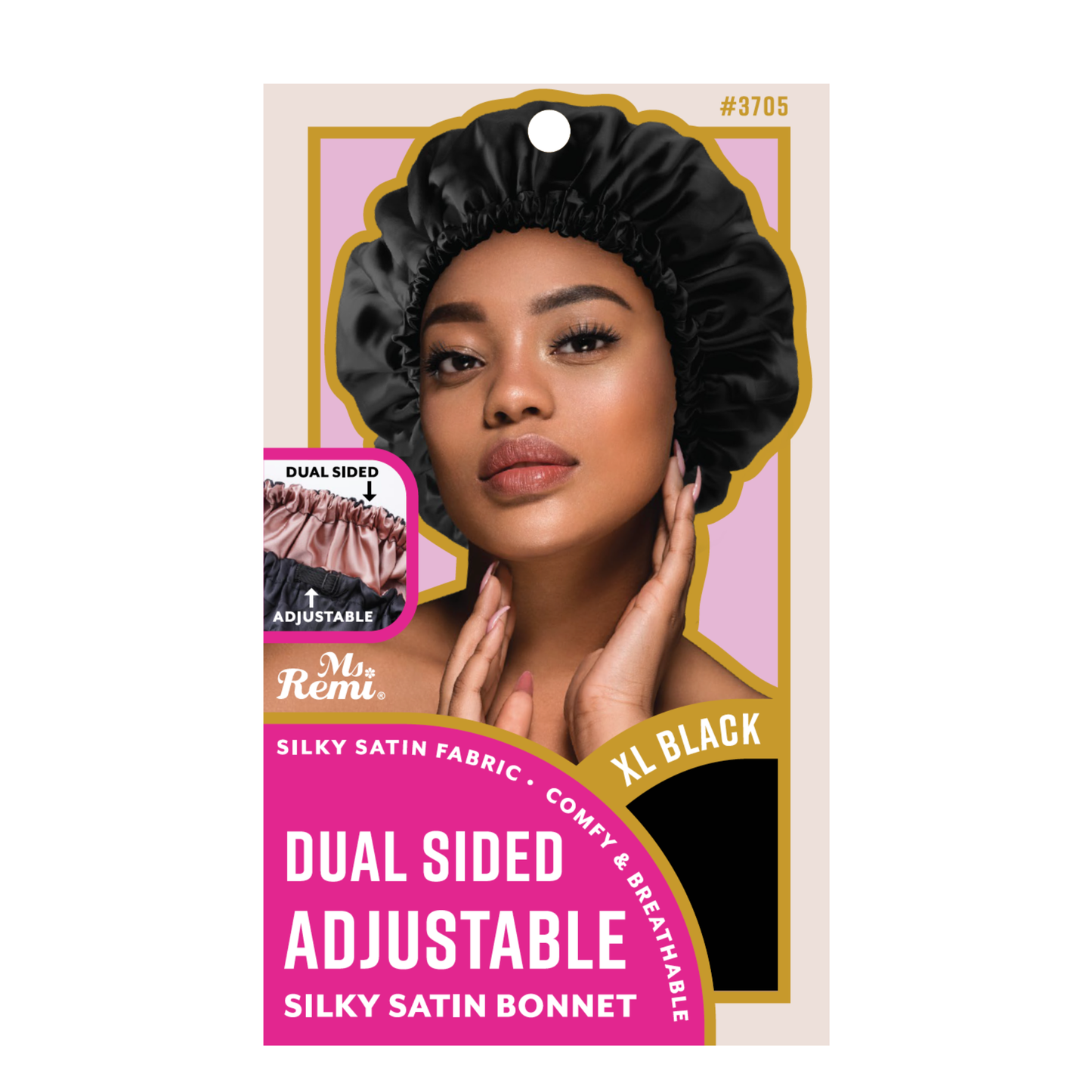 Ms. Remi Adjustable Dual-Sided Silky Satin Bonnet X-Large