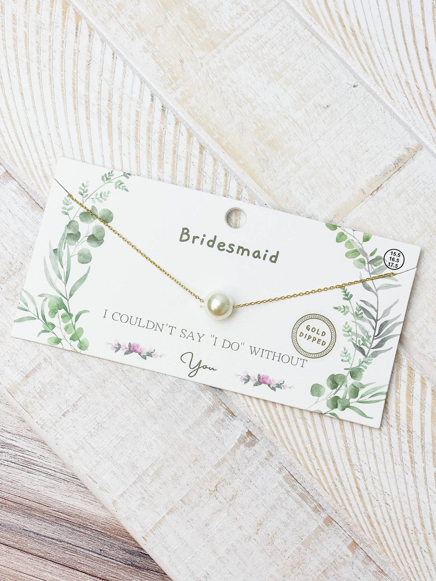 Bride Collection-Bridesmaid Pearl Pendant Necklaces