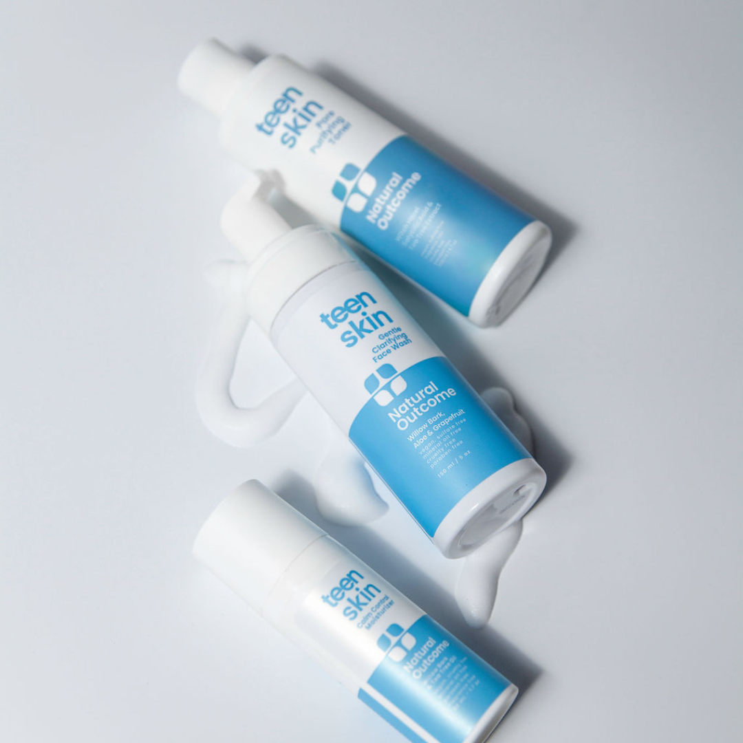 Natural Outcome Skincare-Teen Skin Kit - 3-Step Acne Clarifying Regimen