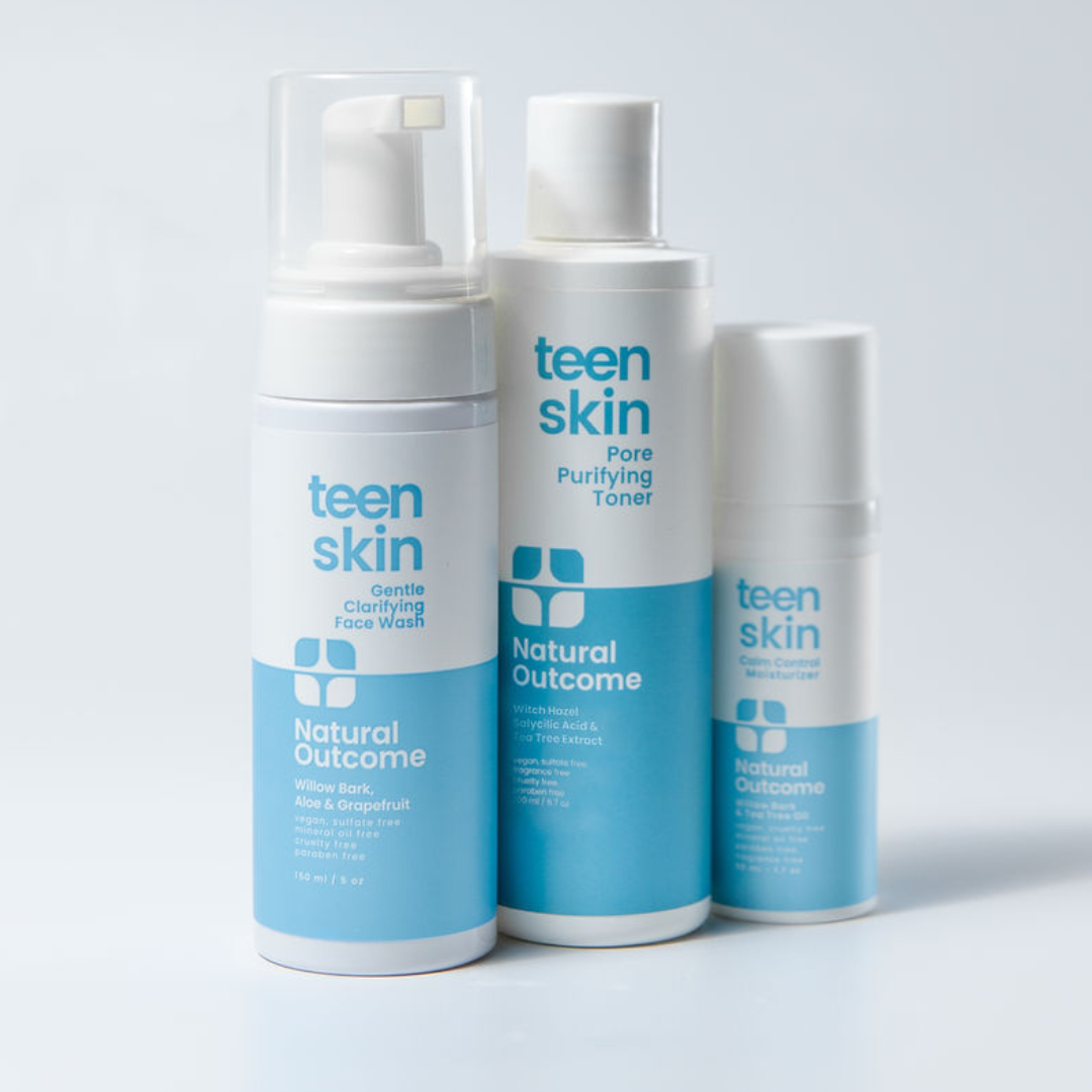 Natural Outcome Skincare-Teen Skin Kit - 3-Step Acne Clarifying Regimen