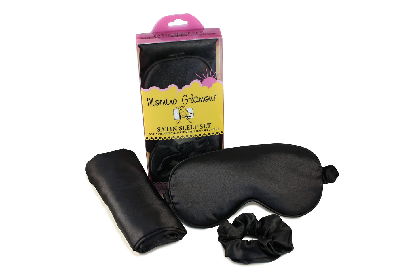 Morning Glamour - Ultimate Sleep Set Satin Pillowcase, Eye mask and Scrunchie