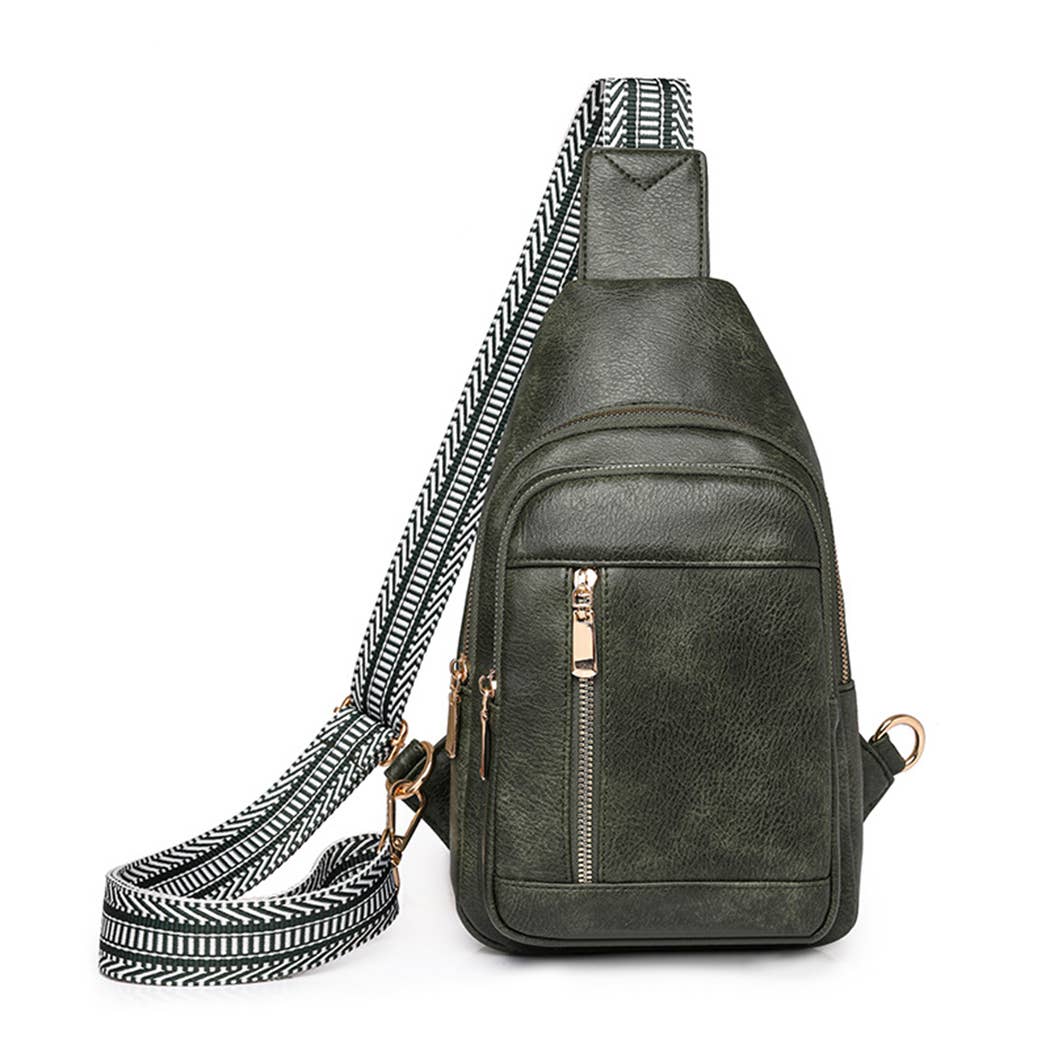 Fashionable Retro PU Crossbody Bag