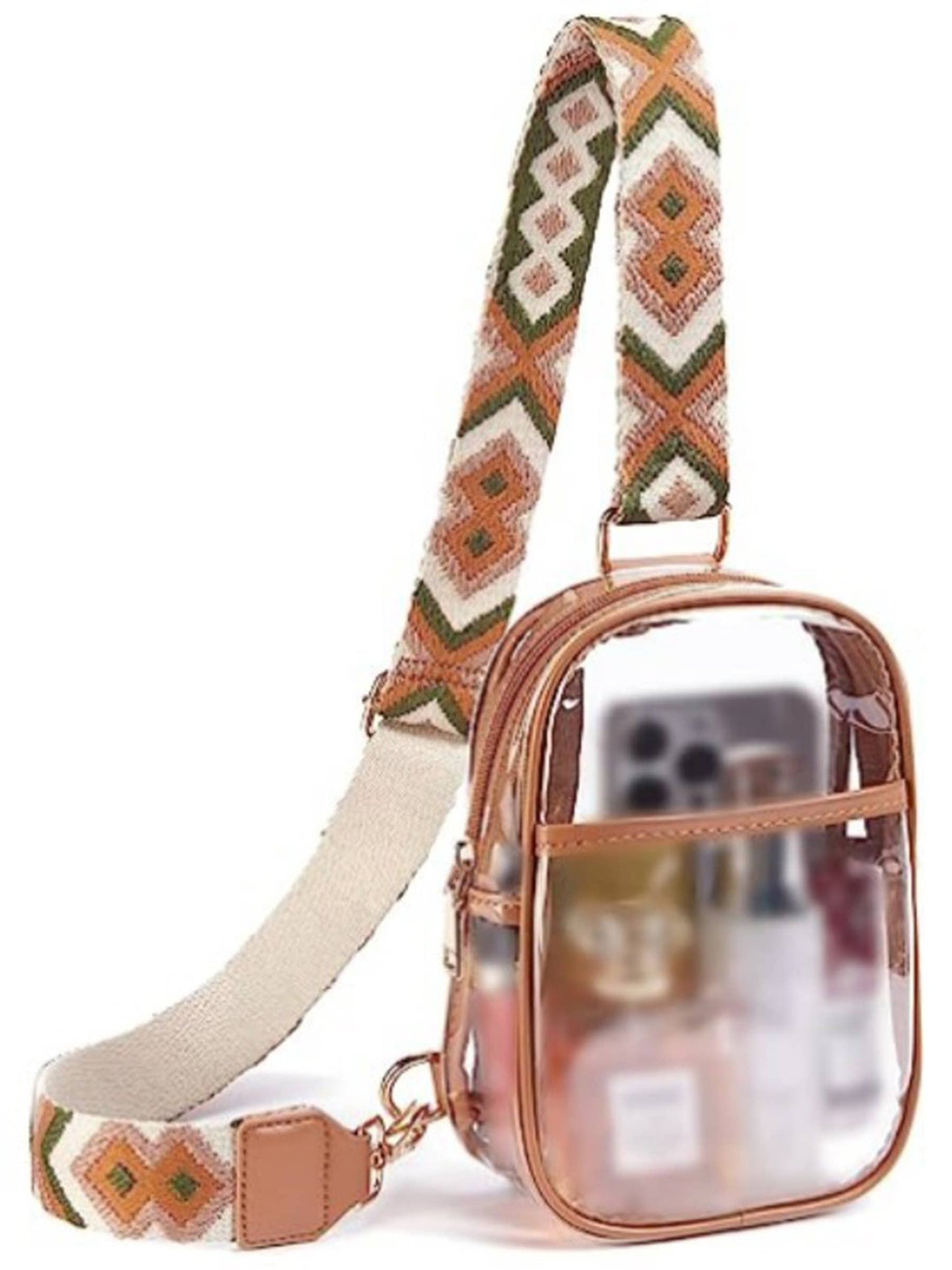 Transparent Strap Women's Singles Backpack