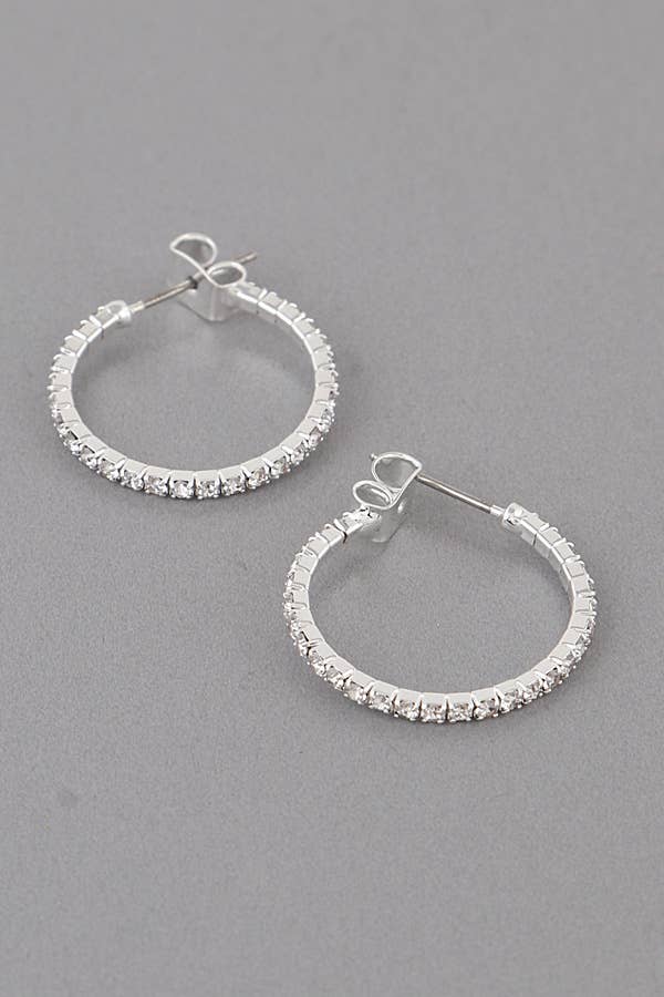 Rhinestone Hoop Earrings