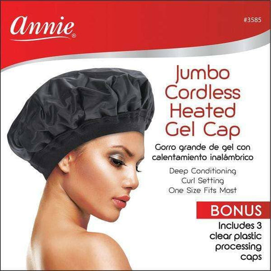 Jumbo Cordless Heated Gel Cap Black