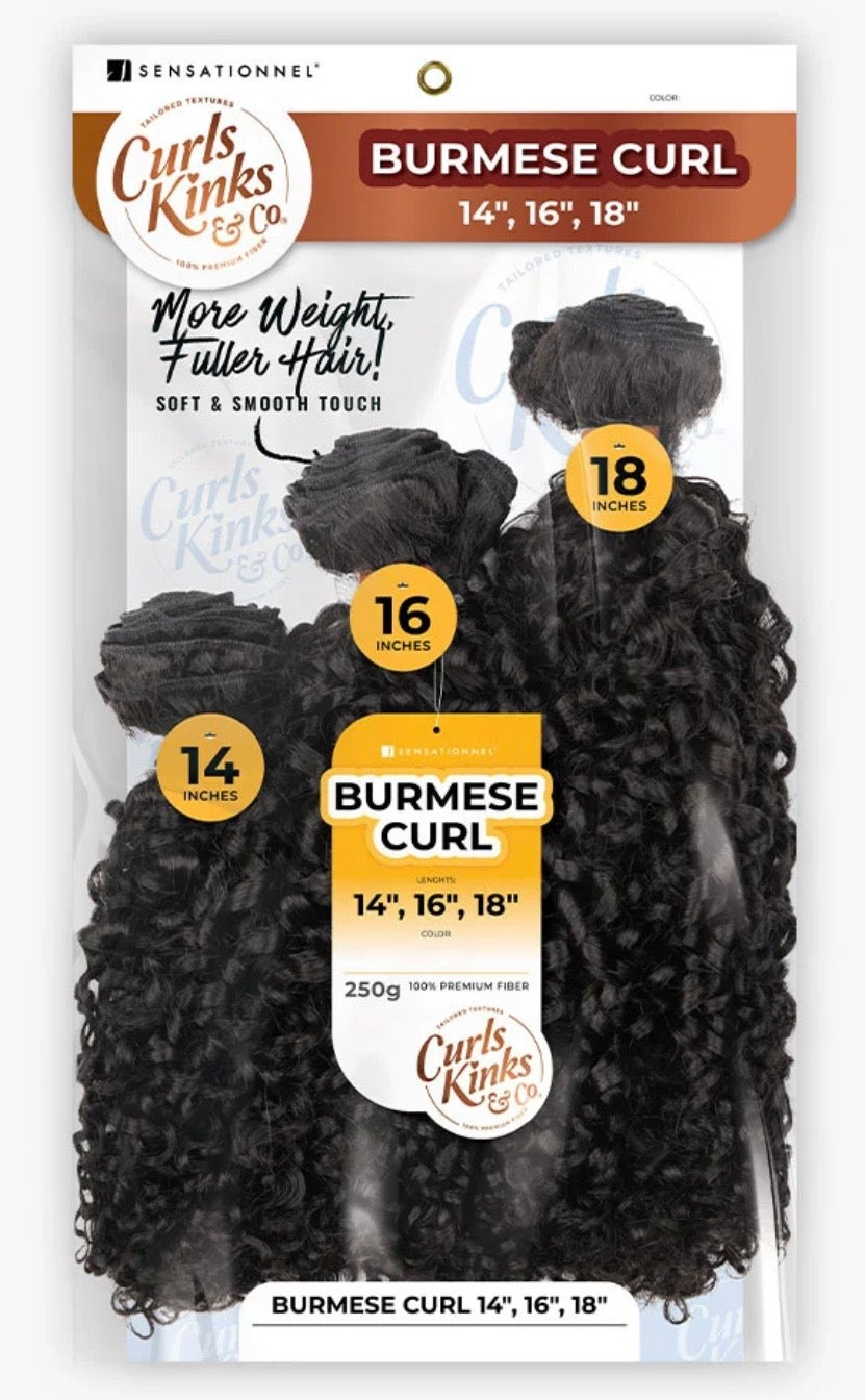 Sensationnel- Curls & Kinks-Burmese Curl  14,16,18” (Ck&co Multi)
