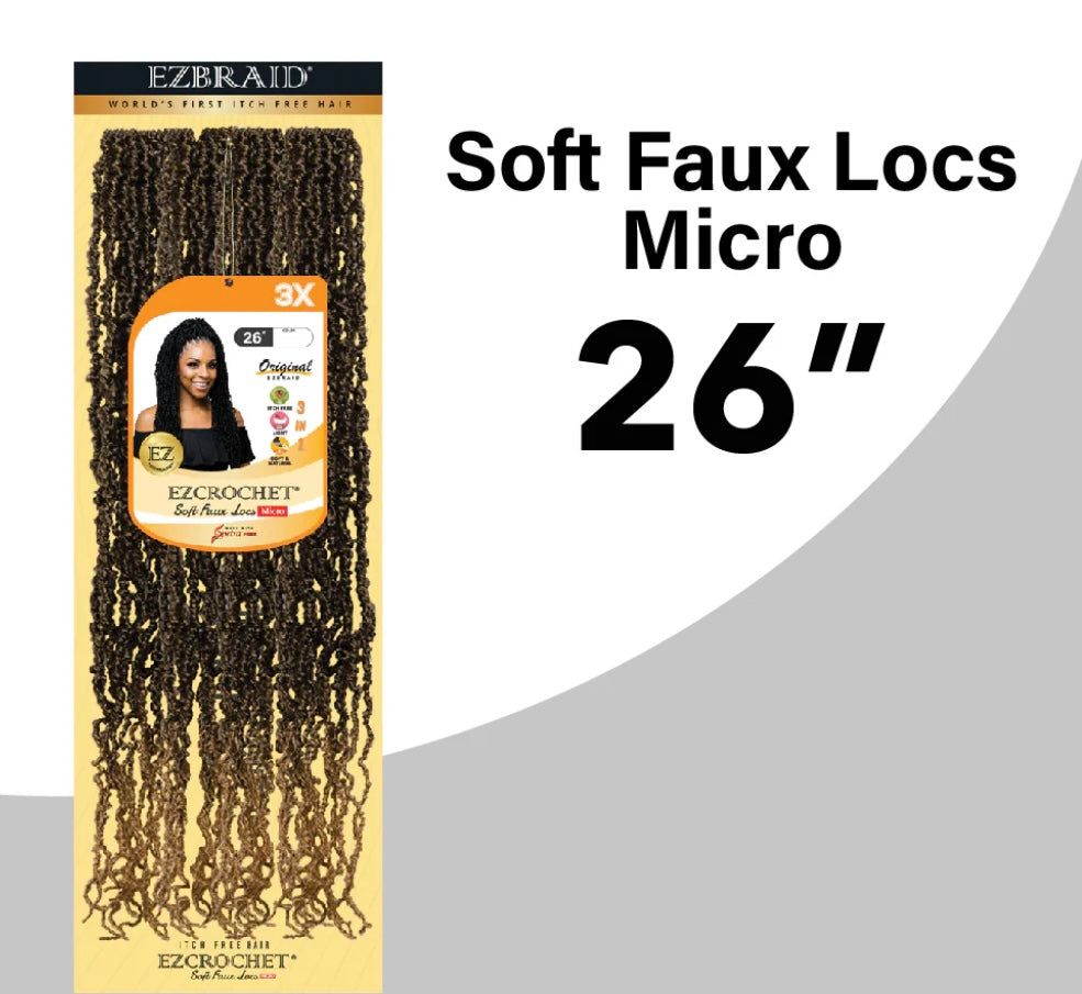 EZCROCHET Soft Faux Locs Micro 26" X3