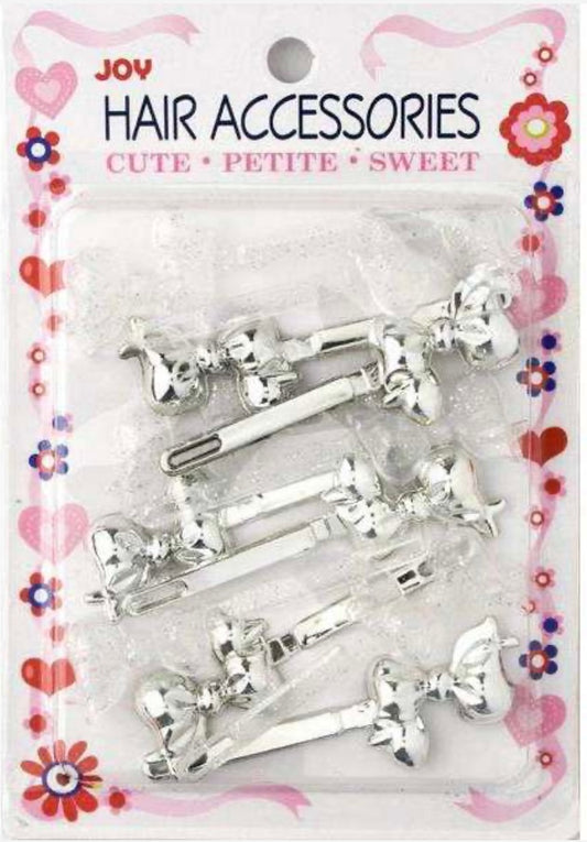 Joy Ribbon Barrette 12ct Assorted Silver