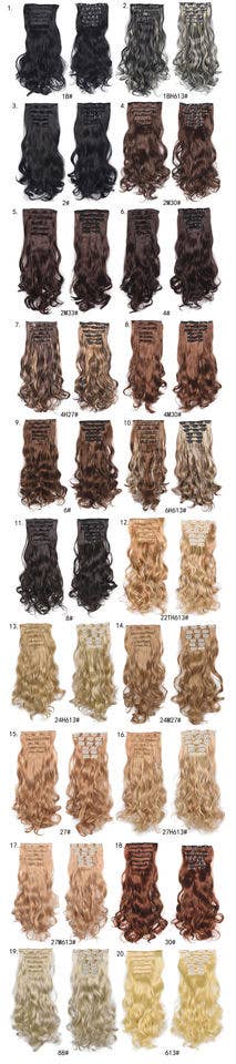 Long Curly Wavy Hair 16 Clip In Hair Extension