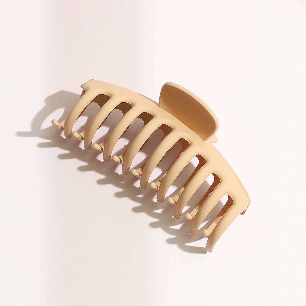 Fashion City - Solid Colored Oval Large Hair Claw Clips