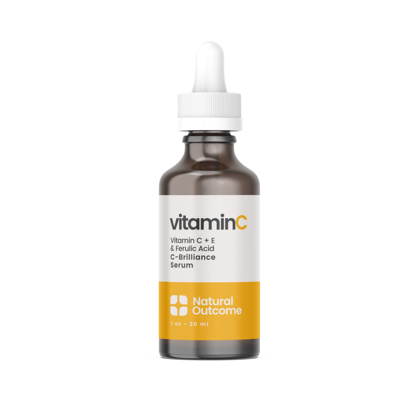 Natural Outcome Skincare-Vitamin C + E Serum with Ferulic Acid - C-Brilliance