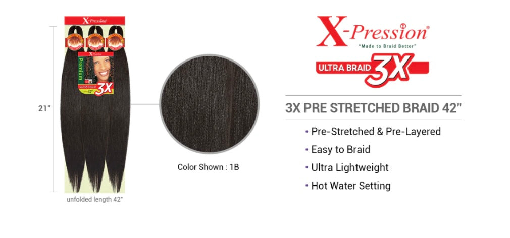 Outre Synthetic Pre-Stretched Ultra Braid - X-PRESSION 3X 42"I