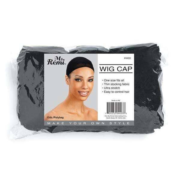 Ms. Remi Wig Caps Bulk 144Pc Black