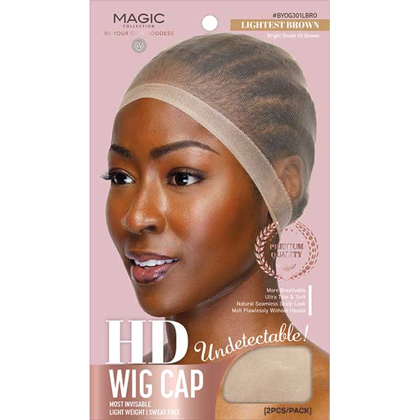 MAGIC COLLECTION UNDETECTABLE HD WIG CAP 2PC ASSORT 1DZ