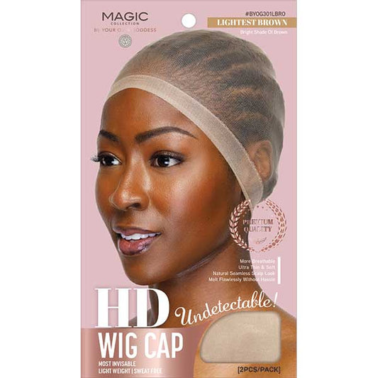 MAGIC COLLECTION UNDETECTABLE HD WIG CAP 2PC ASSORT 1DZ