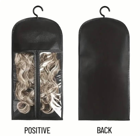 Hair Extension and Wig Storage Bags with Hangers