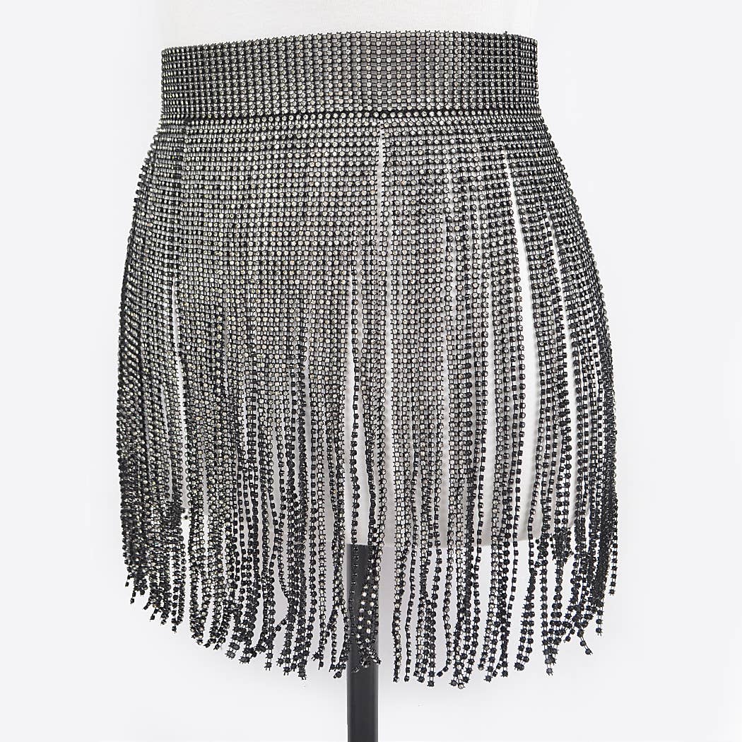 Rhinestone Fringe Belt