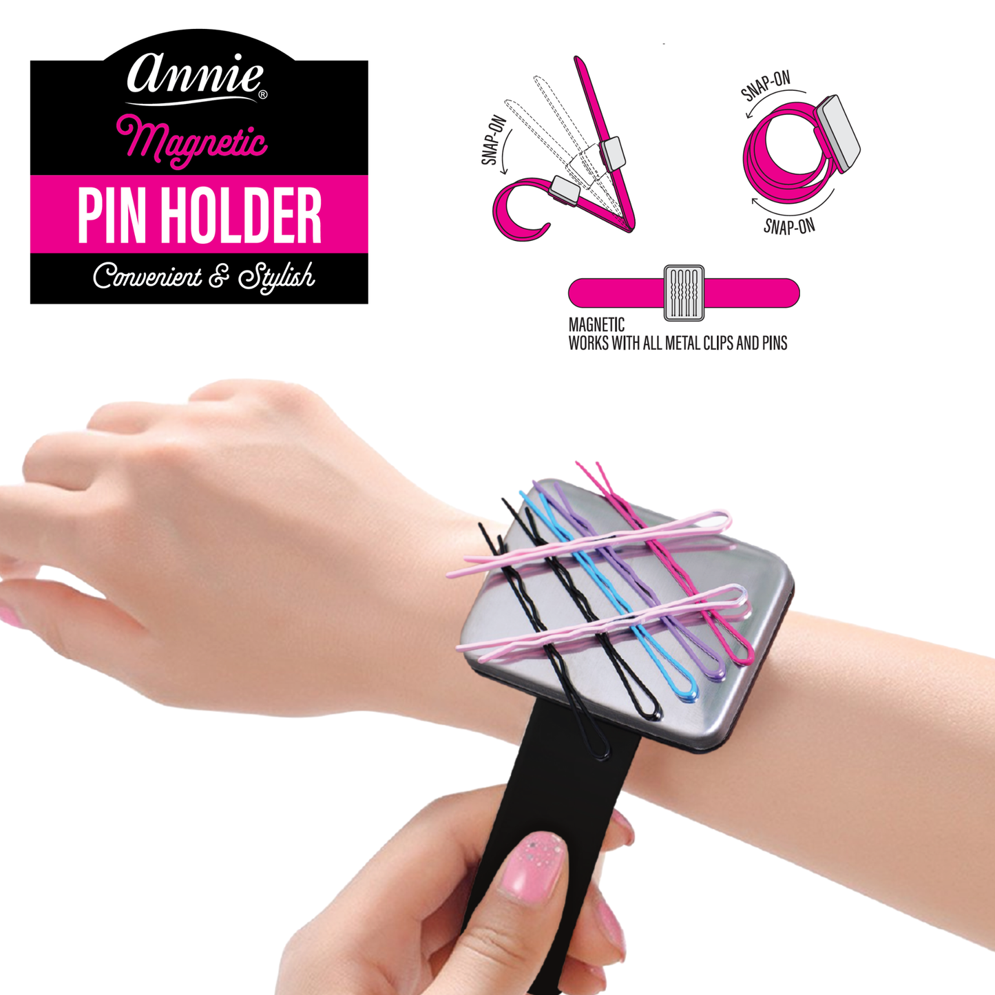 Magnetic Pin Holder, 1 Count, Assorted Color
