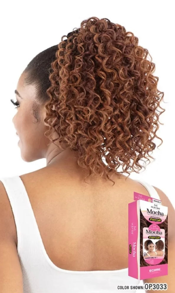 Mayde Beauty Mocha Ponytail Brush Curl 12"