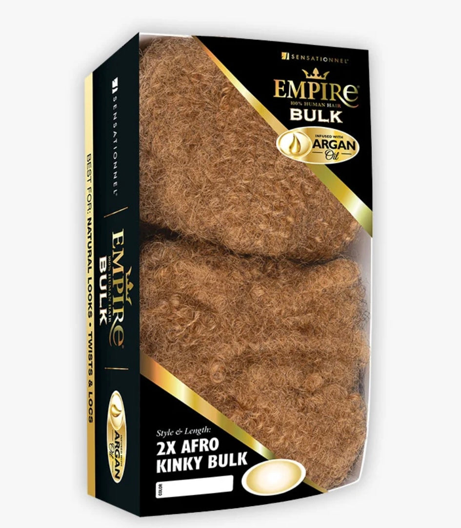 Empire- 2x Afro Kinky Bulk 16" Human Hair