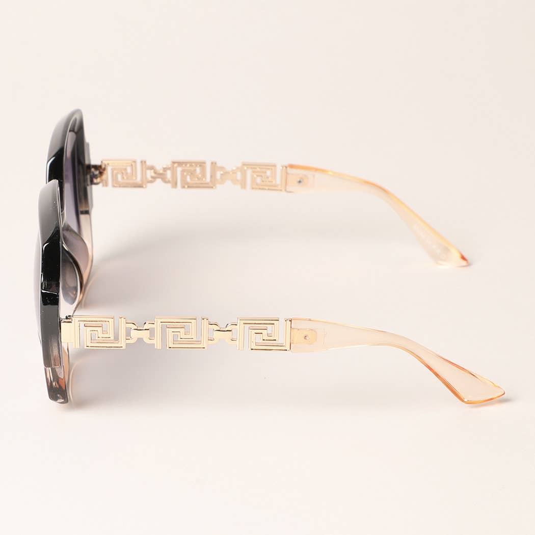 Fashion City - Large Square Shape Mix Color Frame Sunglasses