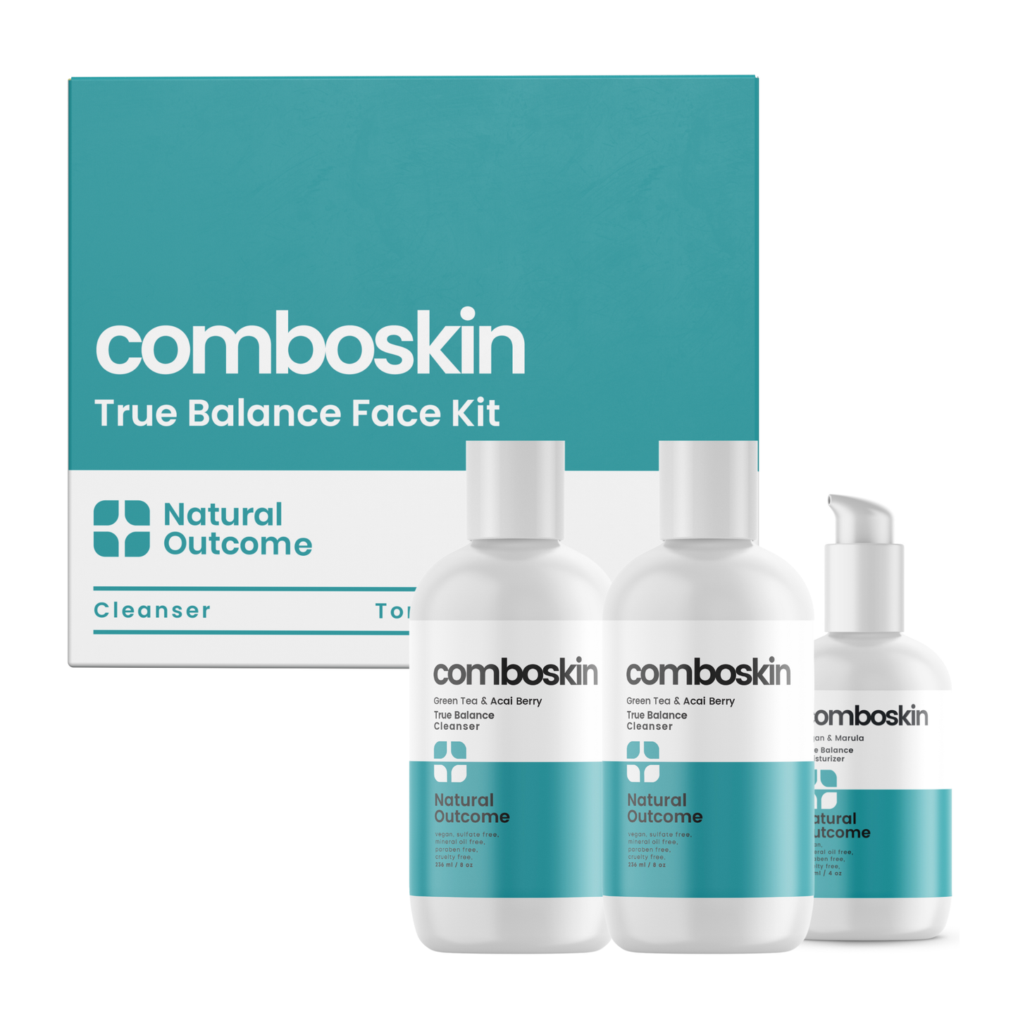 Natural Outcome Skincare-Combination Skin 3 Step Kit - True Balance