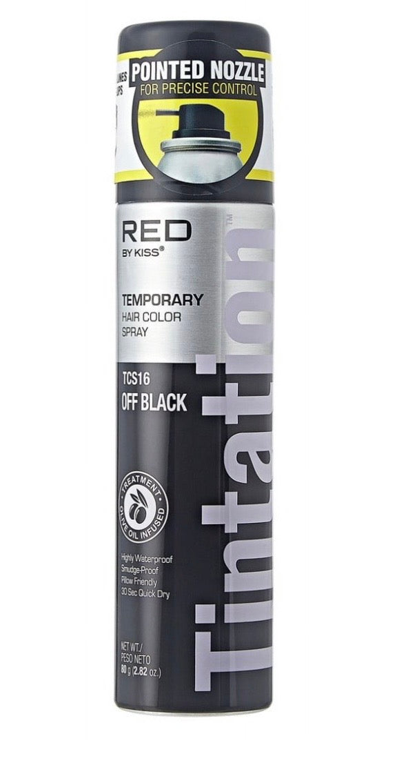 Kiss Tintation Temporary Color Spray Off Black 2.82OZ