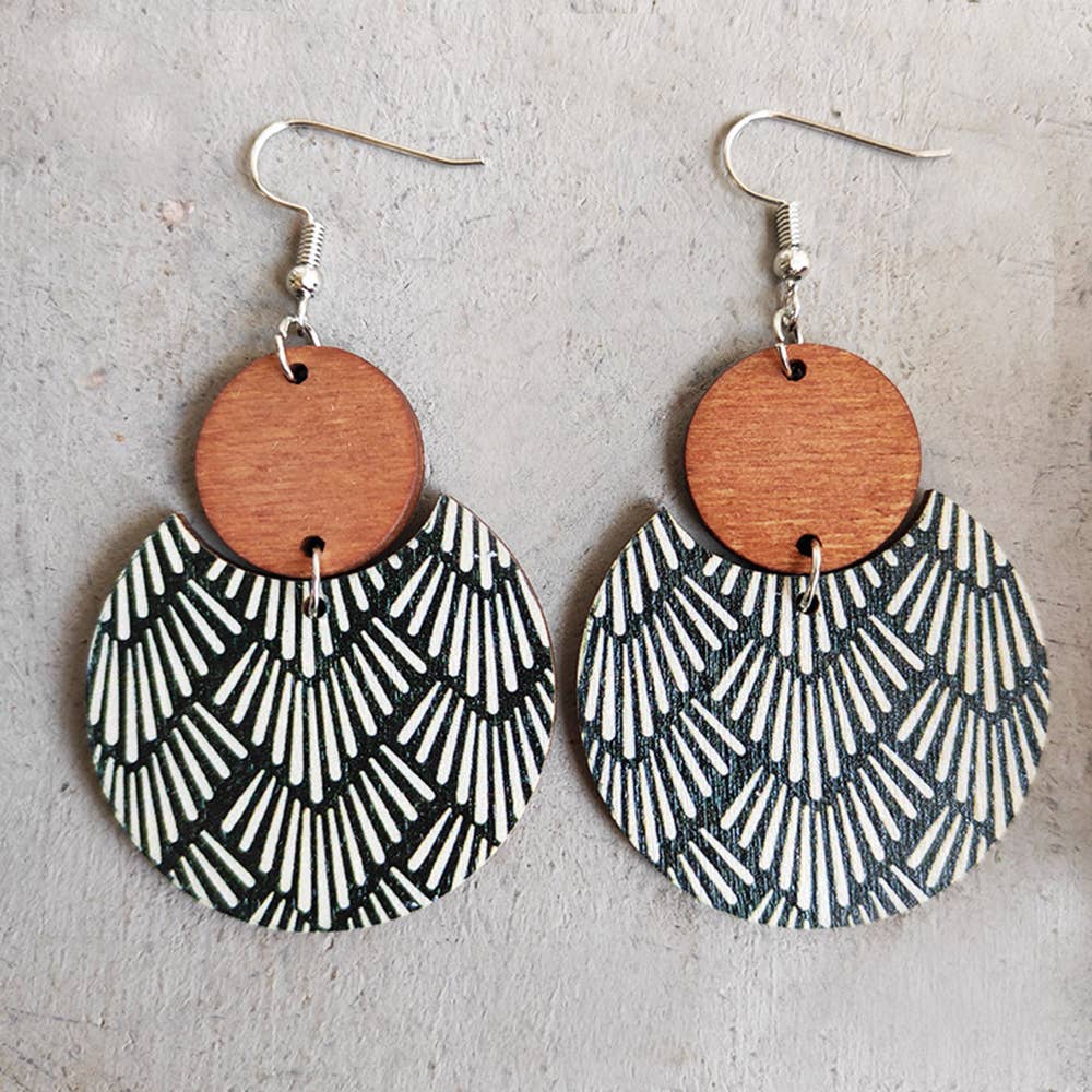 Bohemian Floral Print Earrings