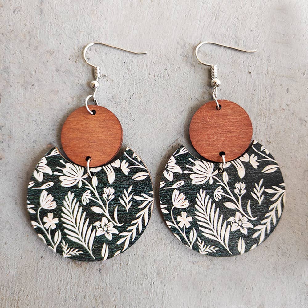 Bohemian Floral Print Earrings