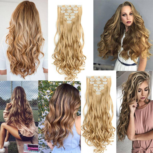 Long Curly Wavy Hair 16 Clip In Hair Extension